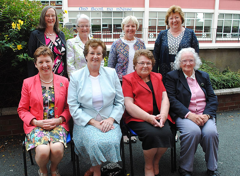 The principals and vice-principals of Ard Scoil. All of them! They are gathered in preparation for the celebration of the school's 25th anniversary.